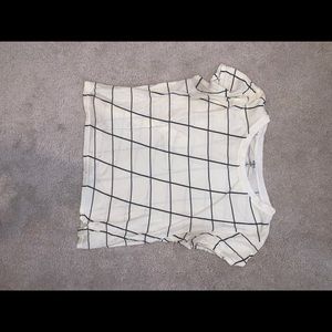 BDG checkered off white crop top